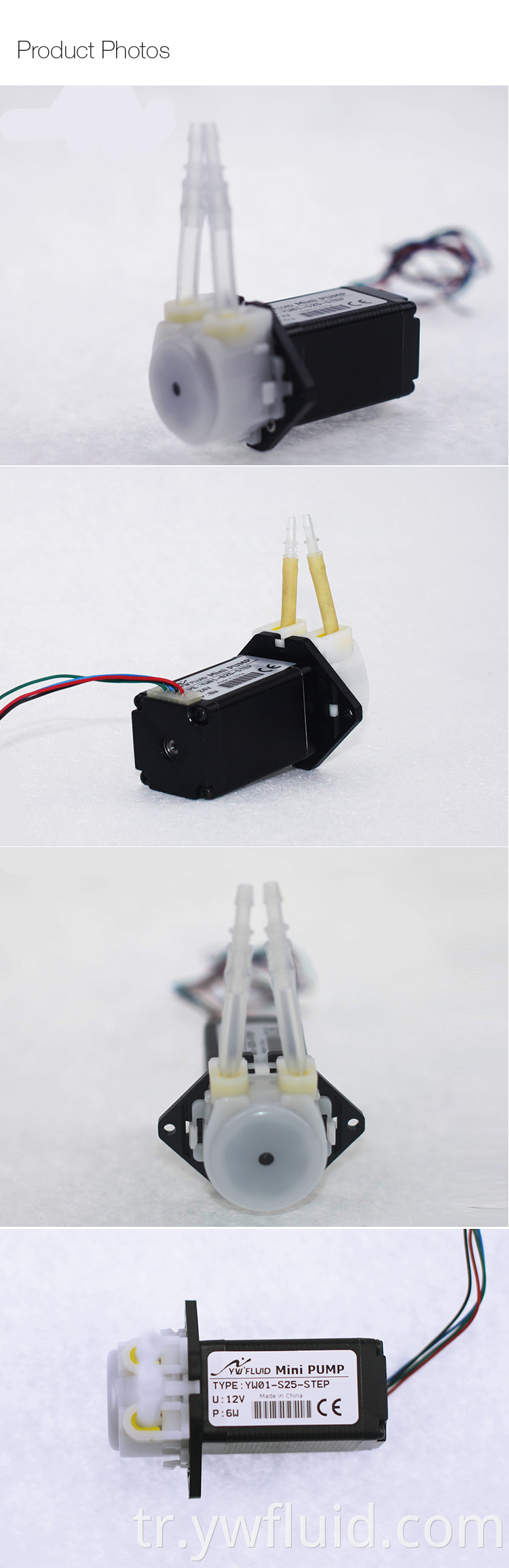 Peristaltik Yapı Adım Çin'de Yapılan Elektrikli Mini Booster Pompası YW01 A-Adım